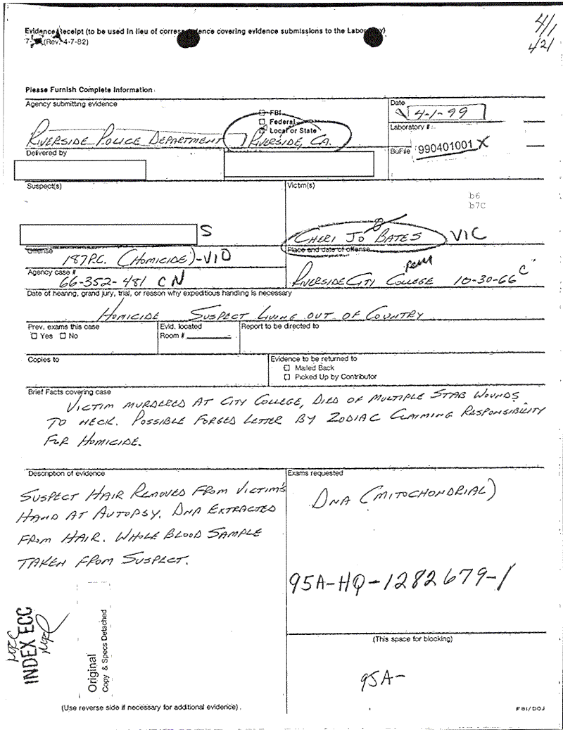 Cheri Jo Bates DNA Document Page 4